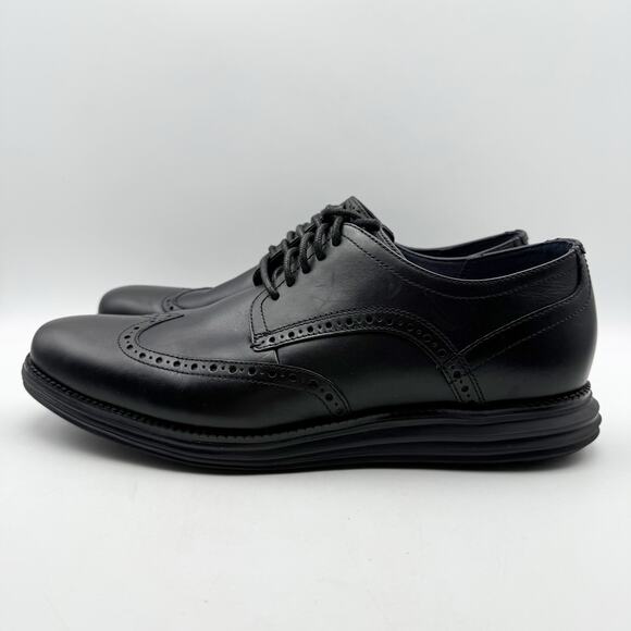 Cole Haan Mens Original Grand Wing Tip Oxford Shoes US 11 M Black Leather NWOB main image 5